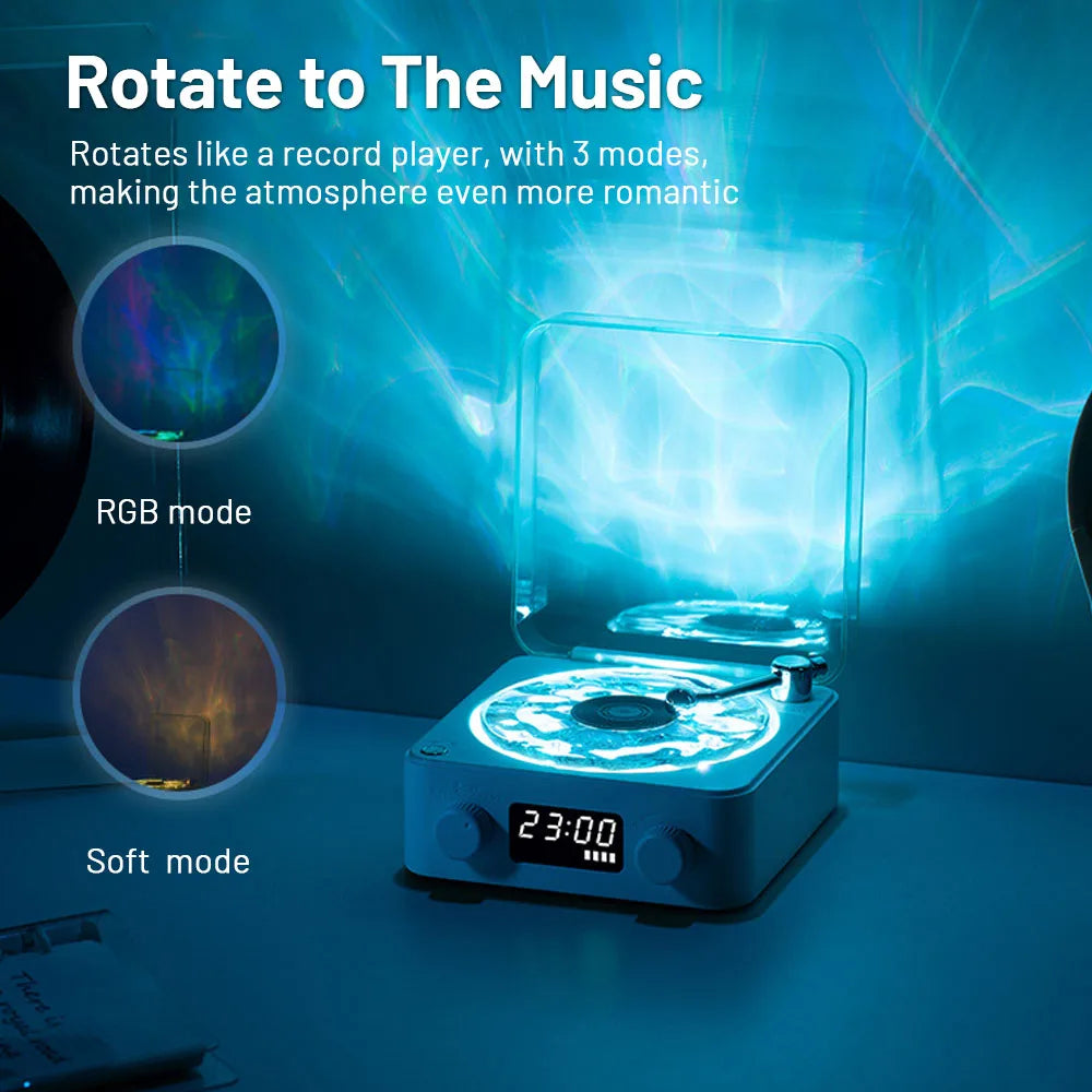 Vinyl inspired bluetooth speaker