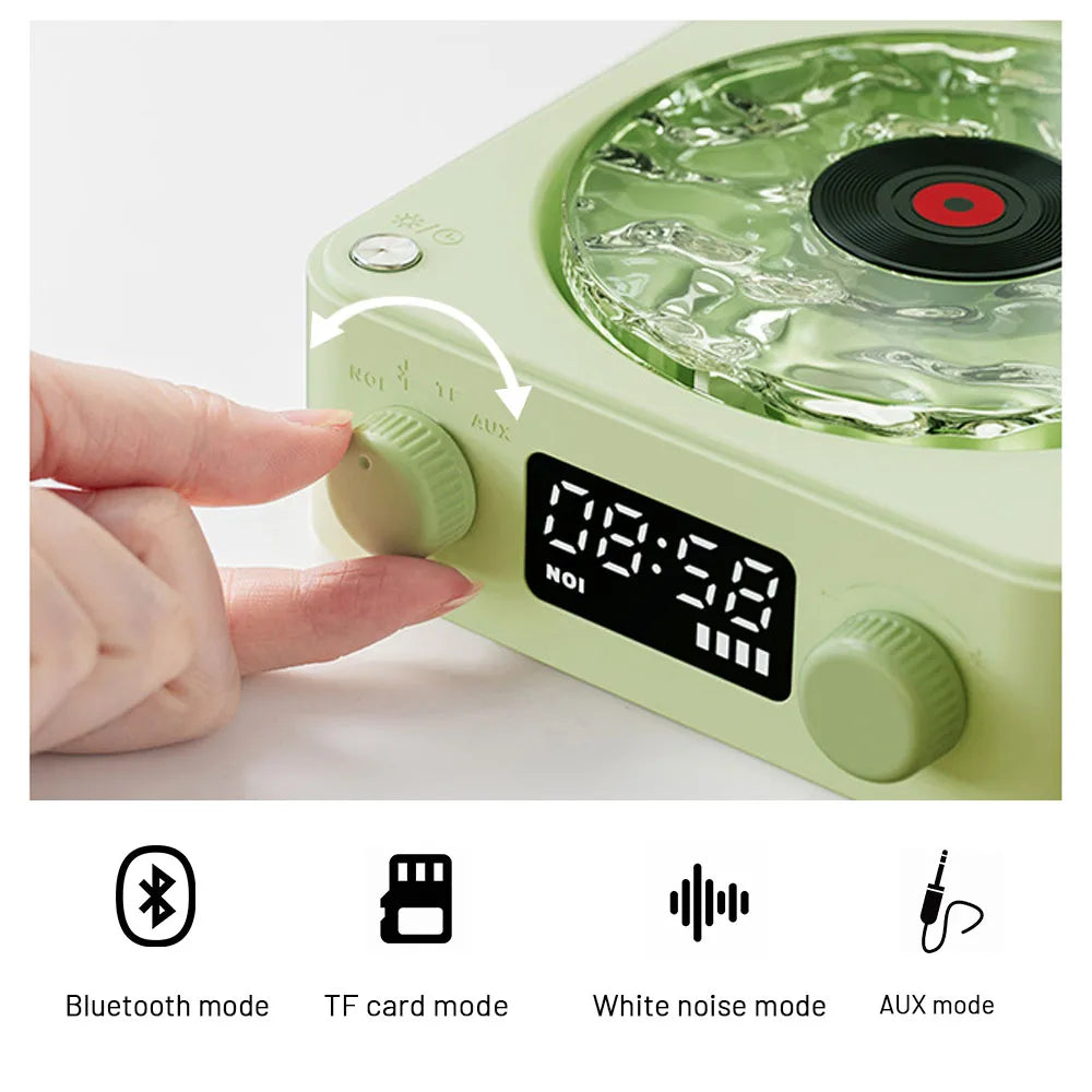 Vinyl inspired bluetooth speaker